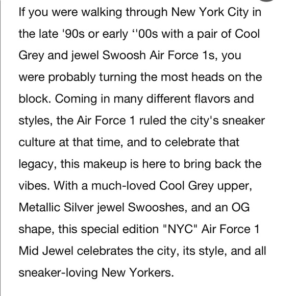 Nike Airforce 1 NYC cool gray, 8.5 W 7M - Picture 5 of 5